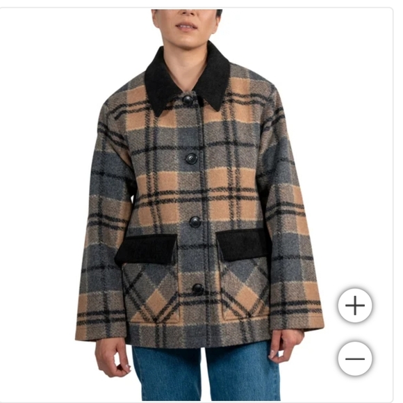 (5)Pendleton Navy Plaid Utility Jacket - Picture 1 of 4